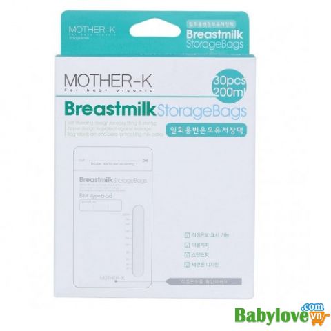 ﻿Túi trữ sữa cảm biến nhiệt Mother-K Hàn Quốc KM13002 (30 túi)