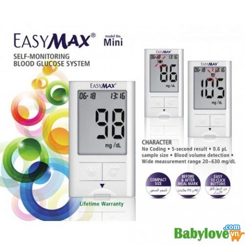 Máy đo đường huyết EasyMax Model Mini