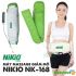 Máy massage giảm mỡ bụng Nhật Bản Nikio NK-168 (Trắng phối xanh)