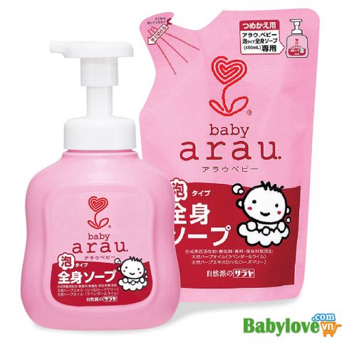 Combo sữa tắm gội toàn thân Arau Baby 450ml