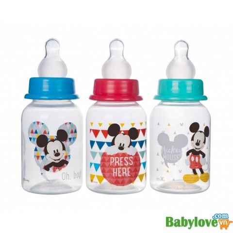 Bộ 3 Bình Sữa và Trữ Sữa 125ml  Disney Baby 4OZ DN1611 Màu Bé Trai