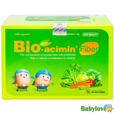 Cốm vi sinh Bio acimin Fiber bổ sung chất xơ tự nhiên cải thiện tình trạng táo bón 10 gói ( Bio Acimin)