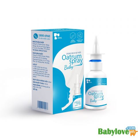 Dung dịch xịt mũi Oatrum Spray Baby - dung tích 20ml