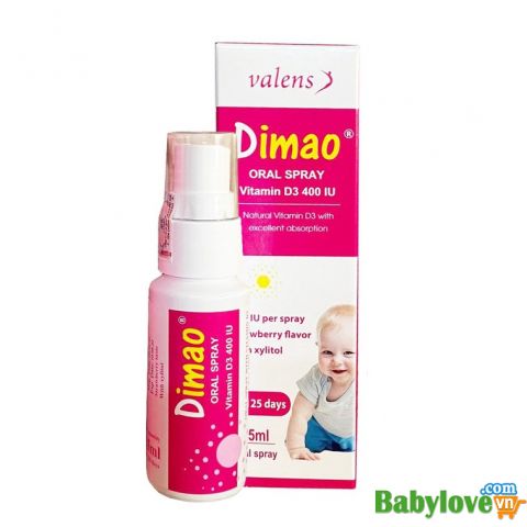 Dimao Vitamin D3 400 IU dạng xịt - Giúp tăng chiều cao cho trẻ