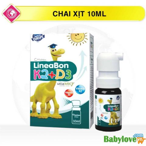 LINEABON K2D3 – Hỗ trợ tăng chiều cao, hết còi xương - Chai Xit 10ml