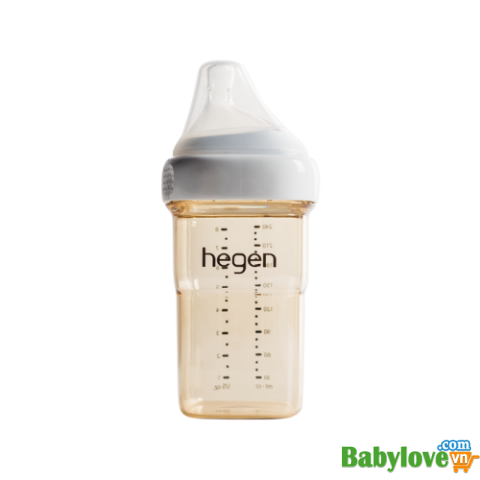 Bình sữa Hegen PPSU 240ml núm từ size M từ 3 – 6 tháng