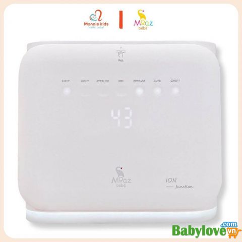 Máy tiệt trùng sấy khô UVC ION Moaz Bebe MB089, máy tiệt trùng khử mùi bình sữa cho bé