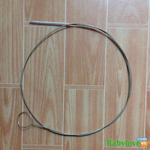 Chổi cọ vệ sinh ống hút bình tập uống nước - bình sữa - hút mũi (17cm) và Cọ vệ sinh dây hút ống hơi máy hút sữa (70cm)