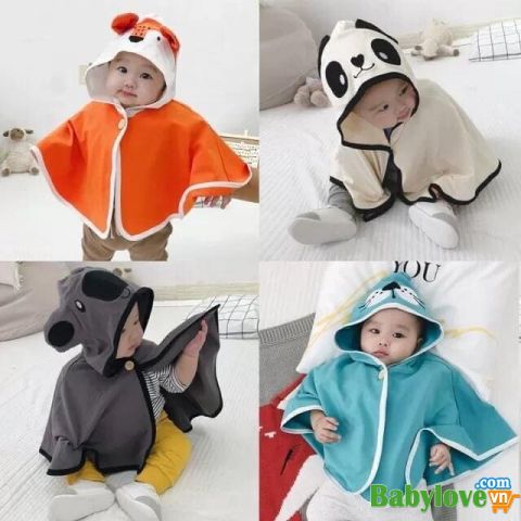 ÁO CHOÀNG TRÁNH NẮNG VÀ GIÓ IN HÌNH ĐỘNG VẬT SIÊU CUTE CHO BÉ YÊU 6-16KG. CHẤT COTTON MỀM MỊN. VIDEO