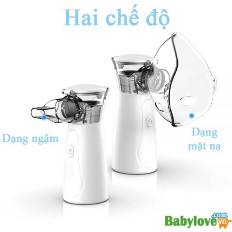 Máy Thở Khí Dung Xông Mũi Họng Nebulizer Cho Trẻ Em Và Người Lớn - Máy Xông Mũi Họng Công Nghệ Nhật Bản Cầm Tay Giúp Vệ Sinh Mũi Họng Giảm Nguy Cơ Các Bệnh Về Đường Hô Hấp Nhỏ Gọn