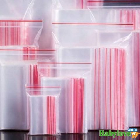 Túi zip chỉ đỏ chỉ đỏ nhiều size tiện lợi giá rẻ 100gr/500gr
