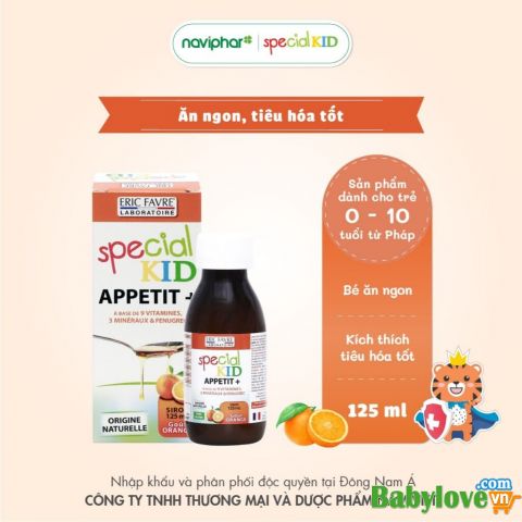 Siro Special Kid Appetit + giúp trẻ ăn ngon, tiêu hóa tốt - Chai 125ml