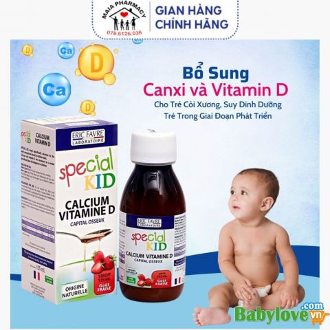 Special Kid Calcium Vitamine D - bổ sung Canxi và Vitamin D - 125ml Vị Dâu Không có đánh giá