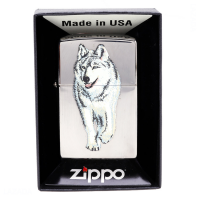 Zippo Wolf Black Ice Pocket Lighter