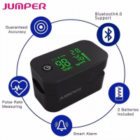 Máy đo nồng độ oxy máu và nhịp tim, chỉ số PI Jumper JPD-500G Kết nối App - Spo2 ( Màu Đen)