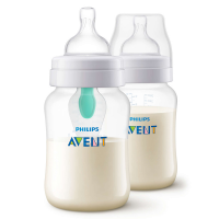 Bộ 2 Bình sữa Avent giảm đầy hơi với van giữ sữa AirFree SCF813/14 125ml