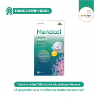 Viên uống bổ sung Canxi, vitamin K2 và D3 Aplicaps Menacal hộp 60 viên