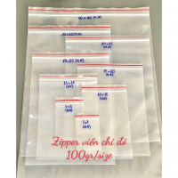 100gr túi zip chỉ đỏc nhiều size tiện lợi giá rẻ