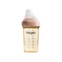 Bình sữa Hegen PPSU 240ml núm từ size M từ 3 – 6 tháng, Pink