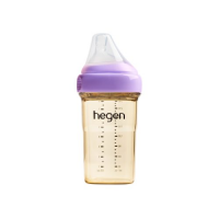 Bình sữa Hegen PPSU 240ml núm từ size M từ 3 – 6 tháng, Purple
