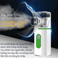 Máy Xông Mũi Họng Mini Cầm Tay Không Gây Tiếng Ồn Bằng PVC Chất Lượng Dành Cho Trẻ Em Và Người Lớn NBWHQ