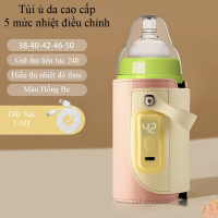 Túi ủ bình sữa A44 di động USB bằng da hiển thị nhiệt độ, chống thấm nước, điều chỉnh 5 mức 1 đổi 1 trong 7 ngày