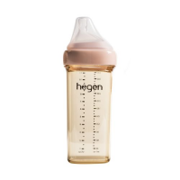 Bình sữa Hegen PPSU 330ml núm ti size L trên 6 tháng, Pink