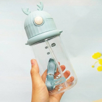 Bình nước Inochi Goki Rudy Bestical cho bé dung tích 450ml- có quai đeo, ống hút Sillicon, chất liệu an toàn [CLONE]