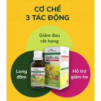 Tinh chất và Siro ho Selituss loại 20ml/100ml - Hỗ trợ giảm ho, long đờm, giảm đau rát họng cho trẻ do viêm họng