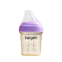 Bình sữa Hegen PPSU 150ml núm từ size S từ 1 – 3 tháng, Purple