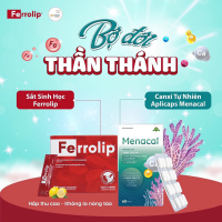 Bộ đôi sắt Ferrolip và canxi Menacal tảo biển cho phụ nữ mang thai và cho con bú
