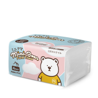 Khăn giấy khô rút Mini Bear Nhật, lau mặt, vệ sinh 300 tờ và 210 tờ 4 lớp chuyên dùng cho mẹ và bé Minibear