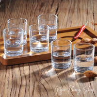 Bộ 12 ly trà thủy tinh cao cấp UG 323 - Ly nhỏ (4.5x5.5cm) - Ly nhỏ, trơn chủ yếu dùng uống trà.