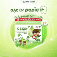 Hộp 30 Gạc Dr Papie 1+ cho bé trên 1 tuổi làm sạch nướu chống sâu răng [CLONE]