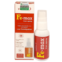 Sắt dạng xịt Fe Max iron spray - bổ sung Sắt Fe Max giúp hỗ trợ tạo máu, giảm nguy cơ thiếu máu do thiếu sắt
