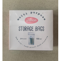 TÚI ĐỰNG SỮA MẸ (TRỮ SỮA MẸ) UNIMOM HÀN QUỐC KHÔNG CÓ BPA 100ML (30 TÚI/HỘP) UM870497