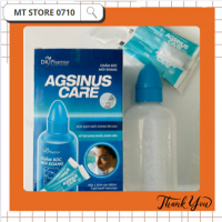 Bình rửa Mũi AGSINUS Care - Gồm 1 bình rửa 180ml tặng kèm 5gói muối nano bạc